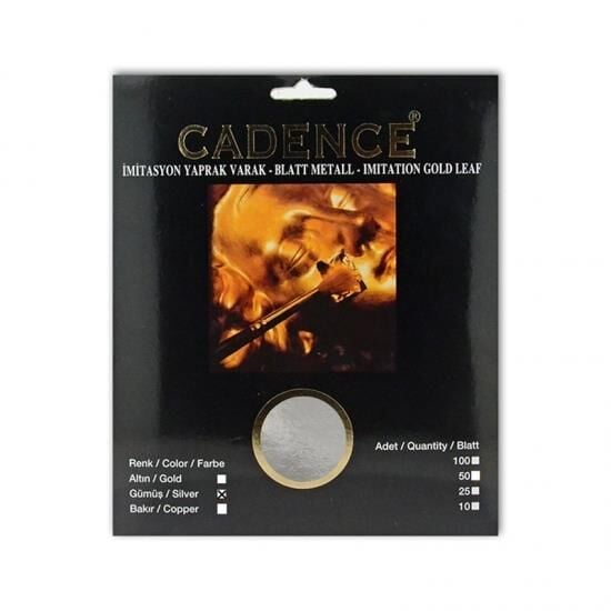 Cadence İmitasyon Yaprak Varak 50'li Gümüş