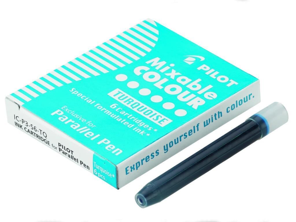 Pilot Parallel Pen Kaligrafi Kalemi Kartuşu- yedeği Turkuaz 6'lı Set
