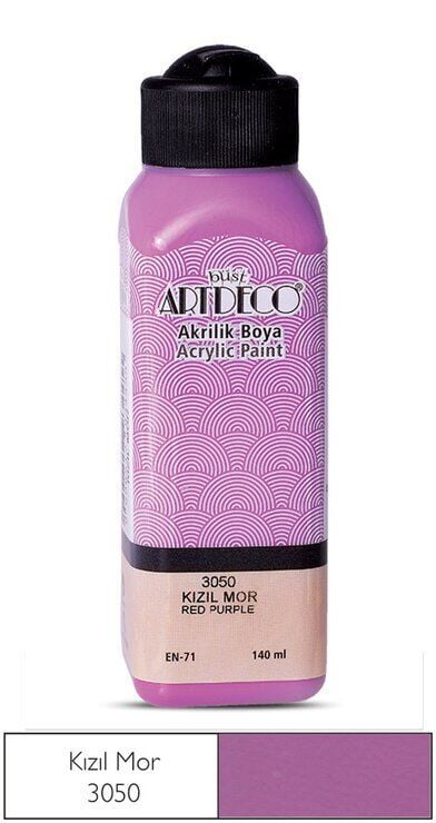 Artdeco Yeni Formül Akrilik Boya 140 ml 3050 Kızıl Mor