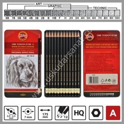 Kohinoor Karakalem Seti 12 li teneke kutu 1912