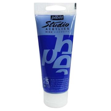 Pebeo Studio Yüksek Viskoziteli Akrilik Boya 100 ml Light Ultramarine Blue 25