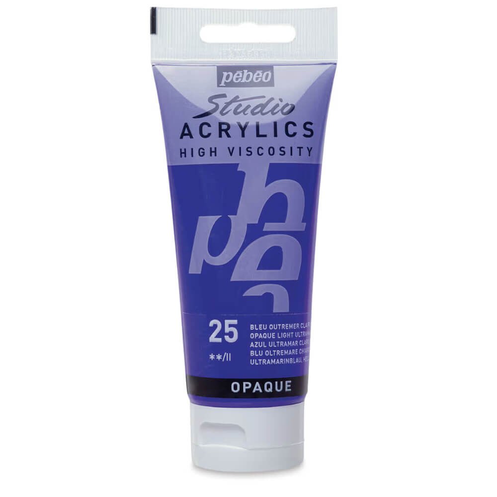 Pebeo Studio Yüksek Viskoziteli Akrilik Boya 100 ml Light Ultramarine Blue 25