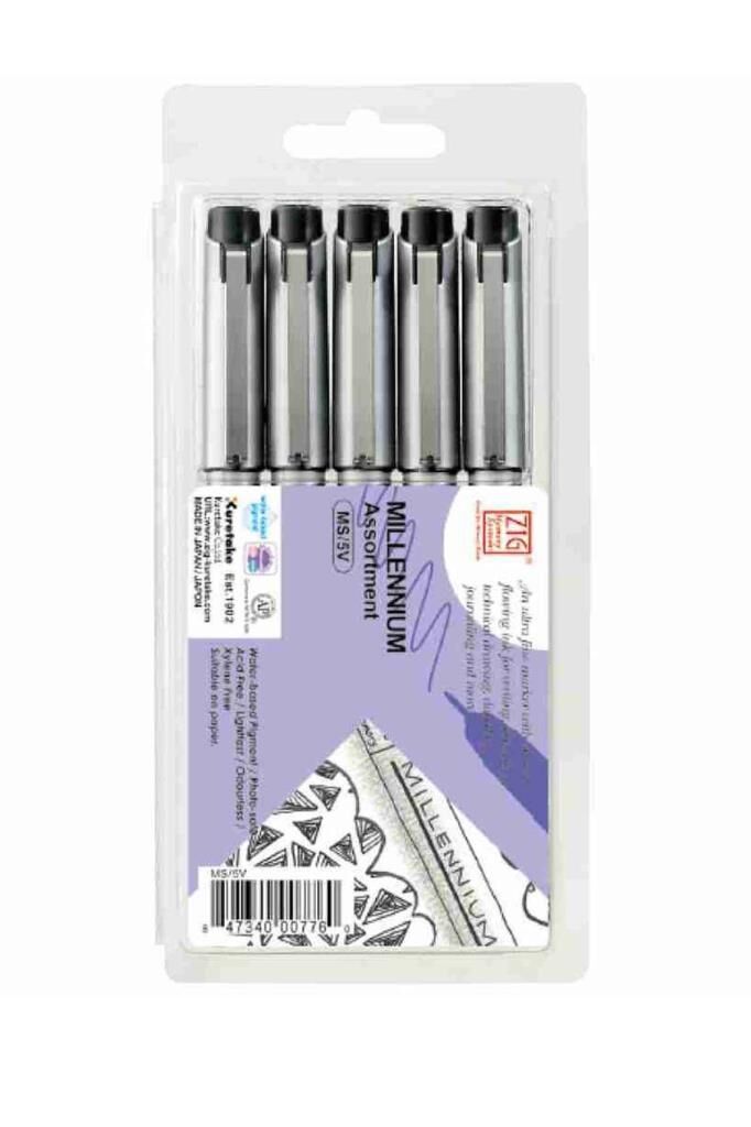 Zig Çizim Kalemi Millenium Ms/5V 5 Li Set