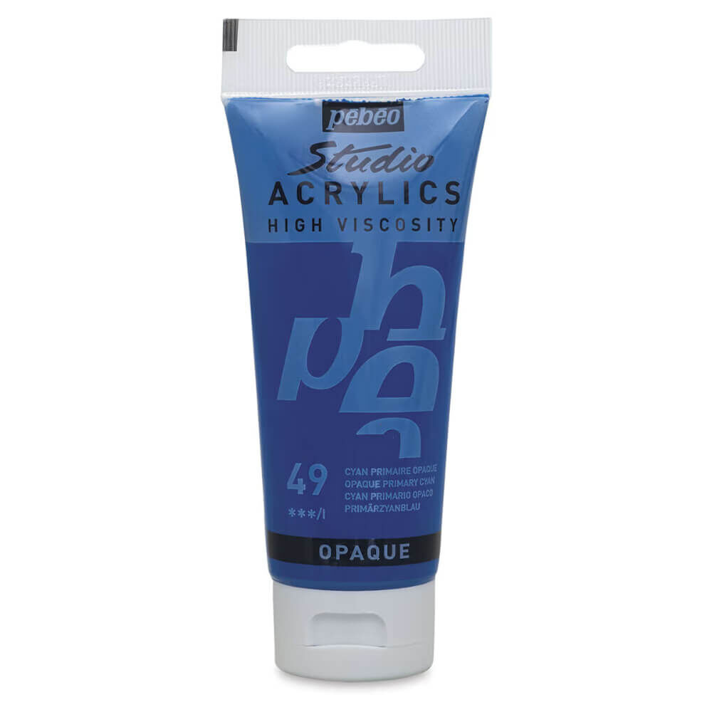 Pebeo Studio Yüksek Viskoziteli Akrilik Boya 100 ml Primary Cyan 49