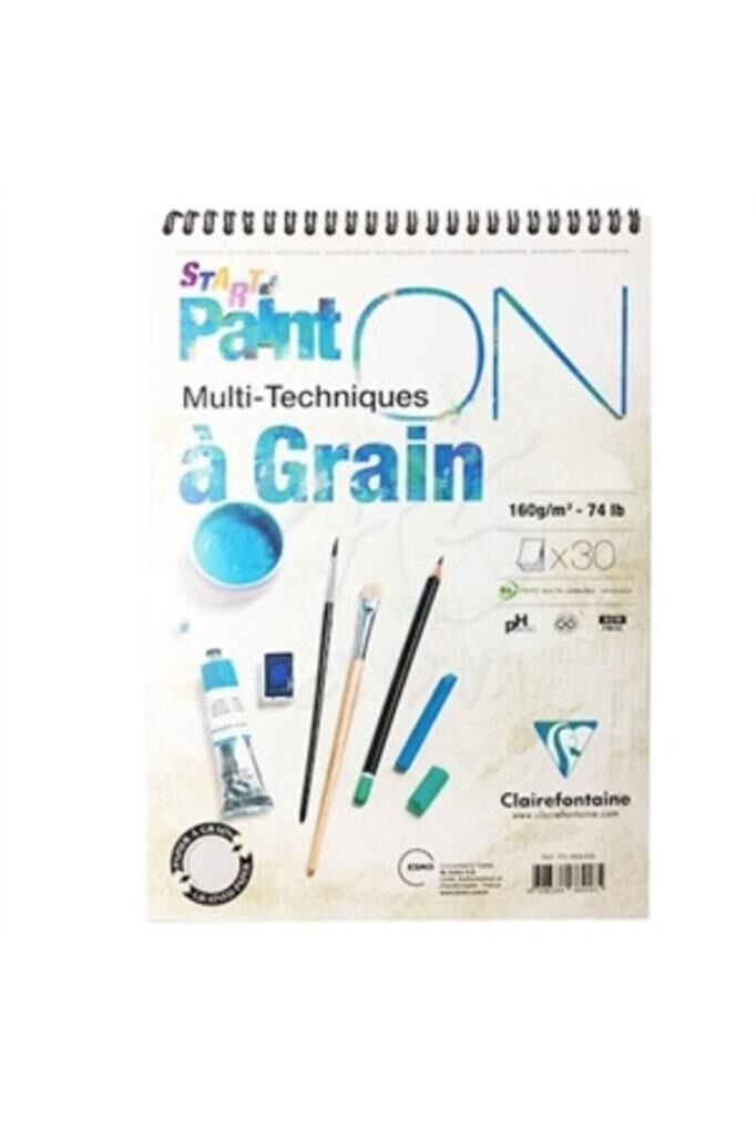 Clairefontaine Paınt On A Graın Start A3 Çizim Blok 160 Gram 30 Yaprak Resim Defteri Tekli
