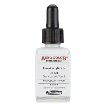 Schmincke Aero Color Profesyonel Akrilik Mürekkep 28 ml Transparent White 100