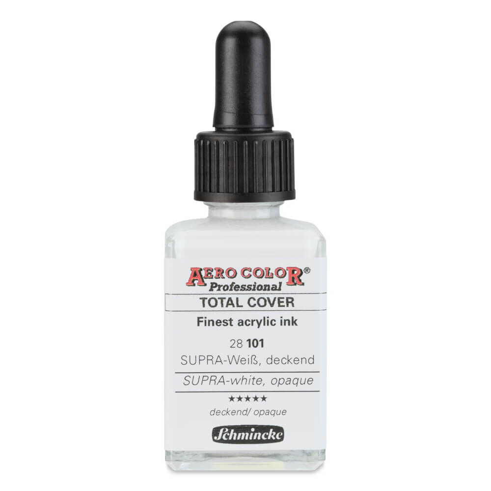 Schmincke Aero Color Profesyonel Akrilik Mürekkep 28 ml SUPRA-White,Opaque 101