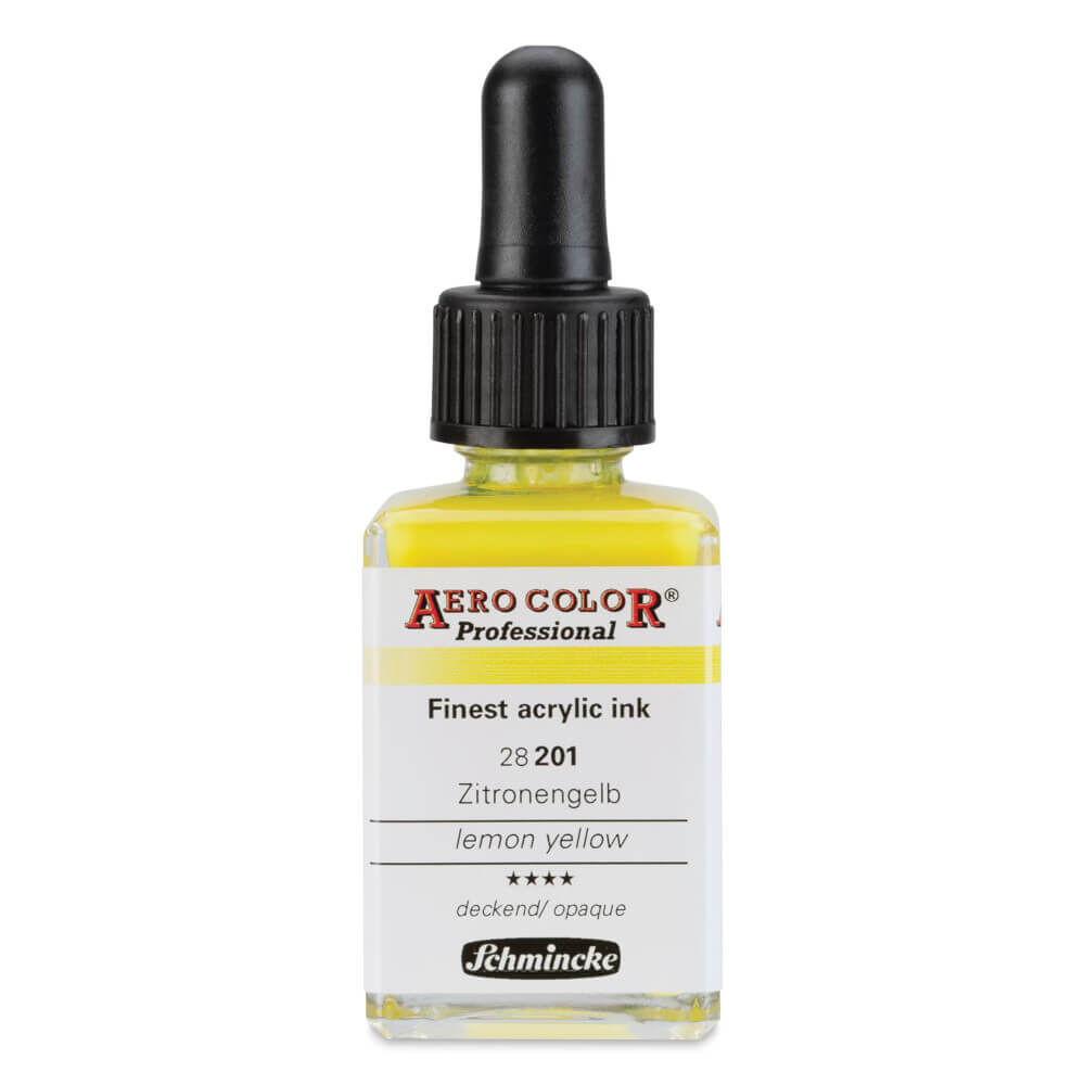 Schmincke Aero Color Profesyonel Akrilik Mürekkep 28 ml Lemon Yellow 201