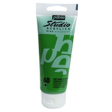 Pebeo Studio Yüksek Viskoziteli Akrilik Boya 100 ml Chrome Green Hue 60