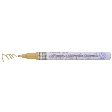 Marvy DecoColor Kaligrafi Marker Kalemi 2 mm Altın Yaldız 125S