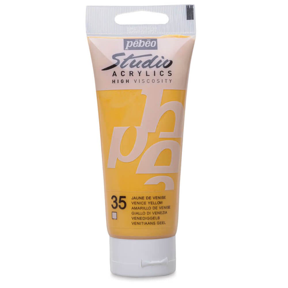 Pebeo Studio Yüksek Viskoziteli Akrilik Boya 100 ml Venice Yellow 35