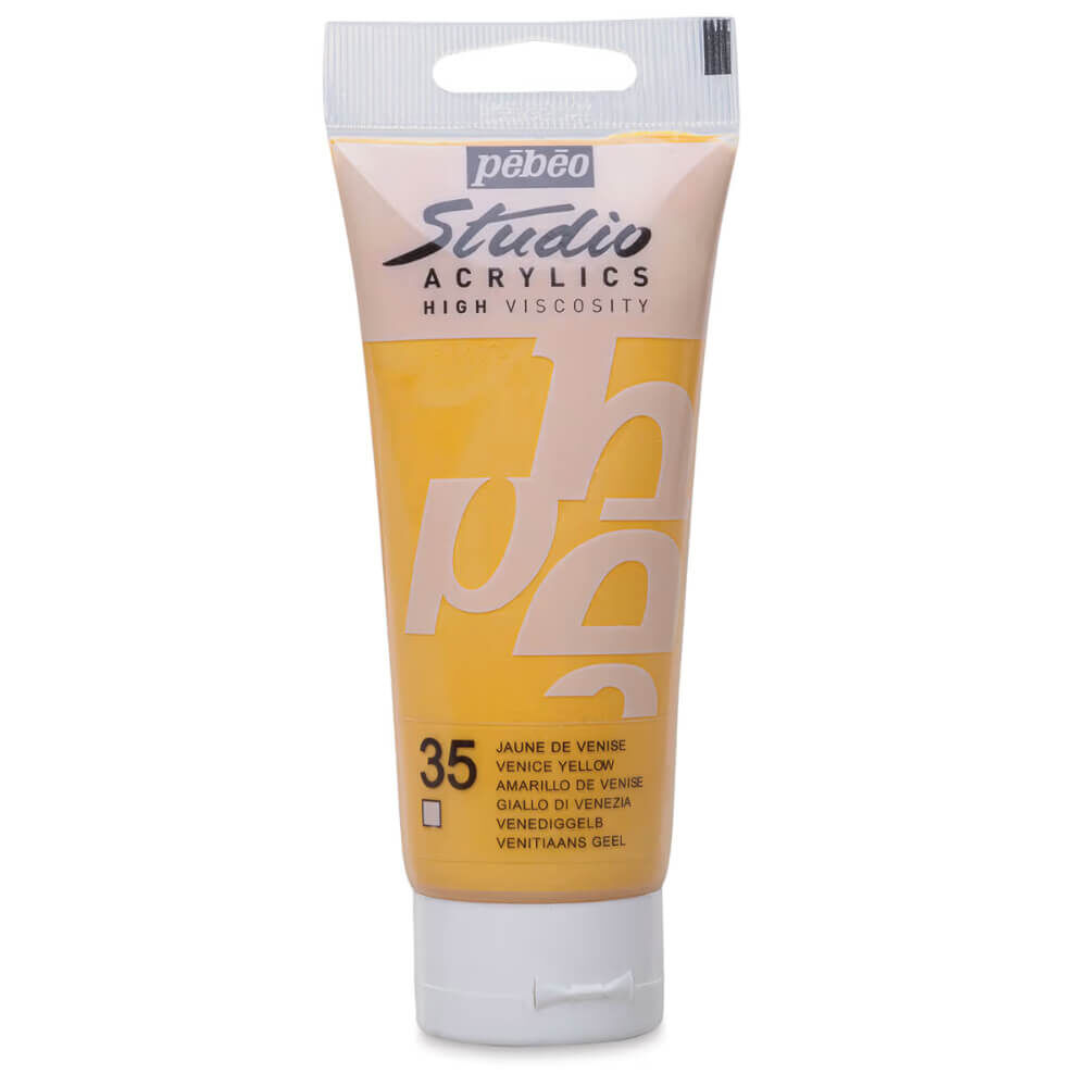 Pebeo Studio Yüksek Viskoziteli Akrilik Boya 100 ml Venice Yellow 35