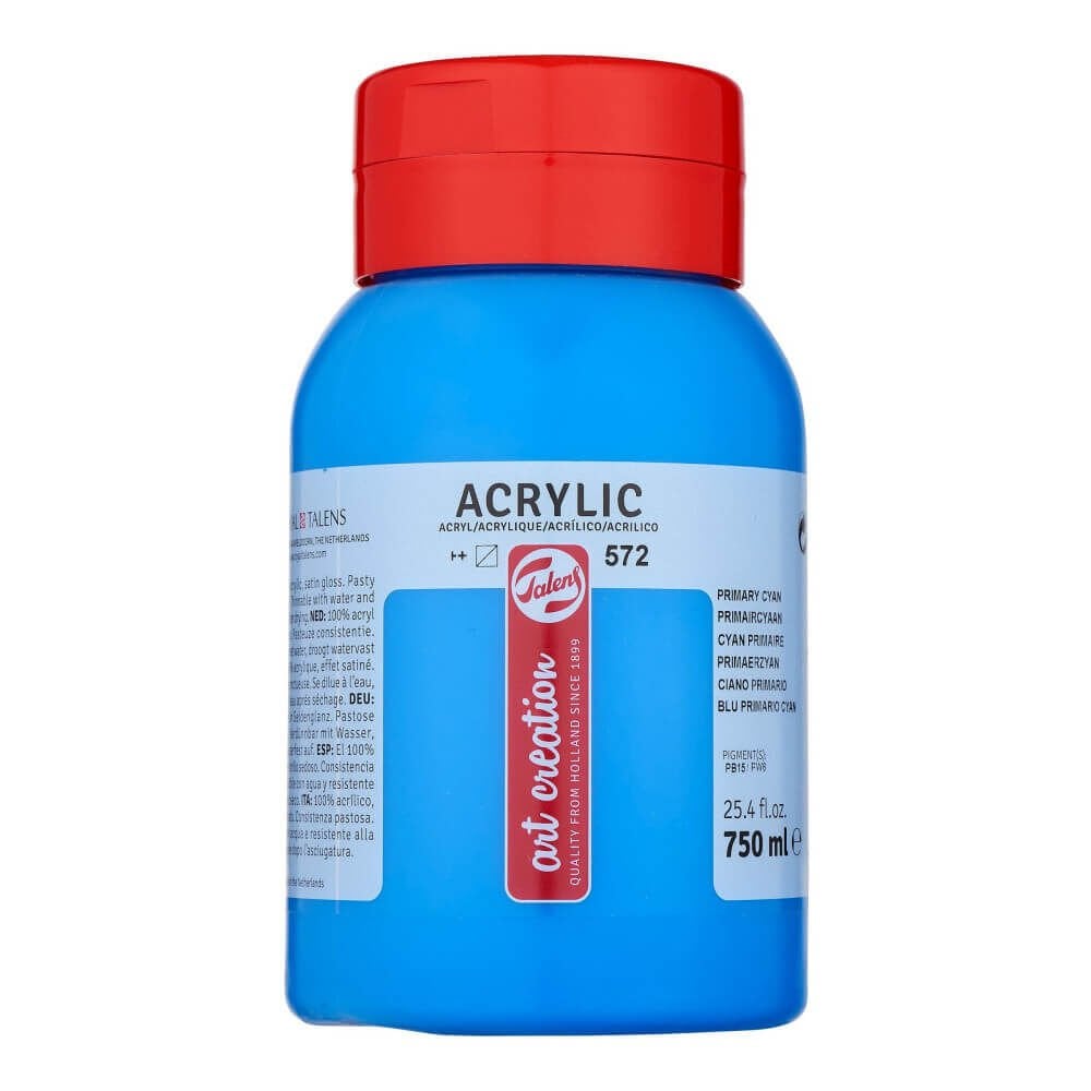 Art Creation Akrilik Boya 750 ml Primary Cyan 572