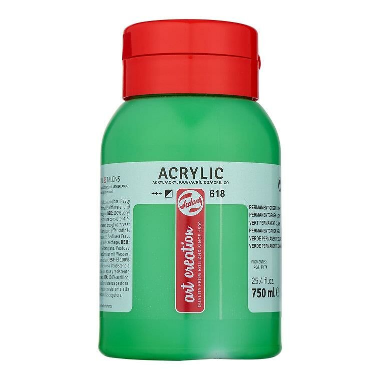 TALENS ARTCREATİON AKRİLİK 750 ML PERMANENT GREEN LIGHT 618