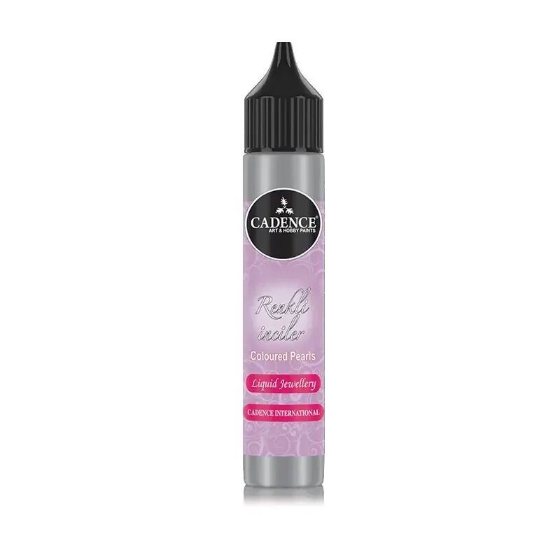 Cadence Renkli İnciler/Likit Mücevher 25ml 586 Metalık Gümüş