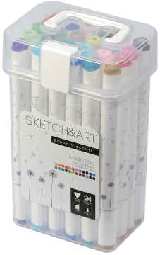 Bruno Visconti ''sketch & Art'' Çift Taraflı Marker Kalem 24 Renk