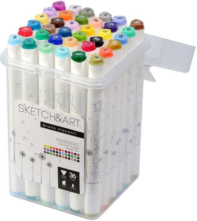 Bruno Visconti ''sketch & Art'' Çift Taraflı Marker Kalem 36 Renk