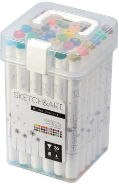 Bruno Visconti ''sketch & Art'' Çift Taraflı Marker Kalem 36 Renk