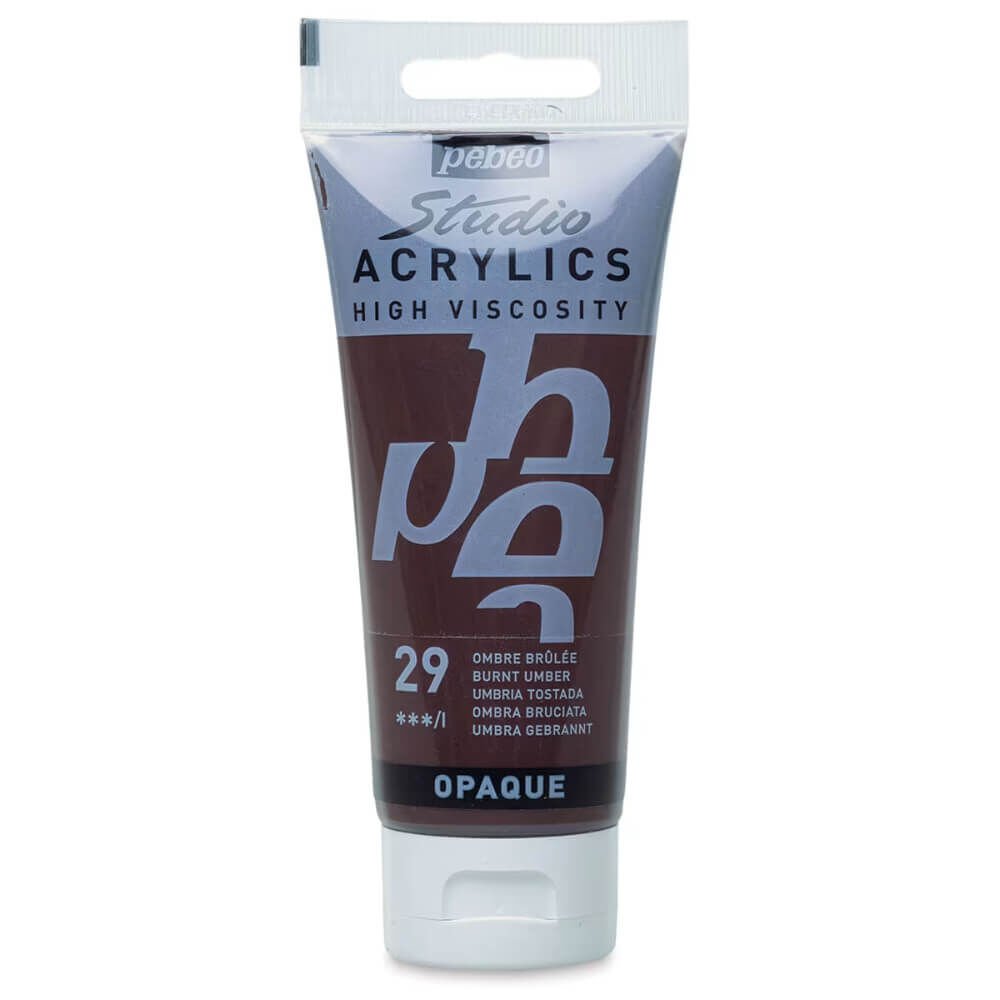 Pebeo Studio Yüksek Viskoziteli Akrilik Boya 100 ml Burnt Umber 29