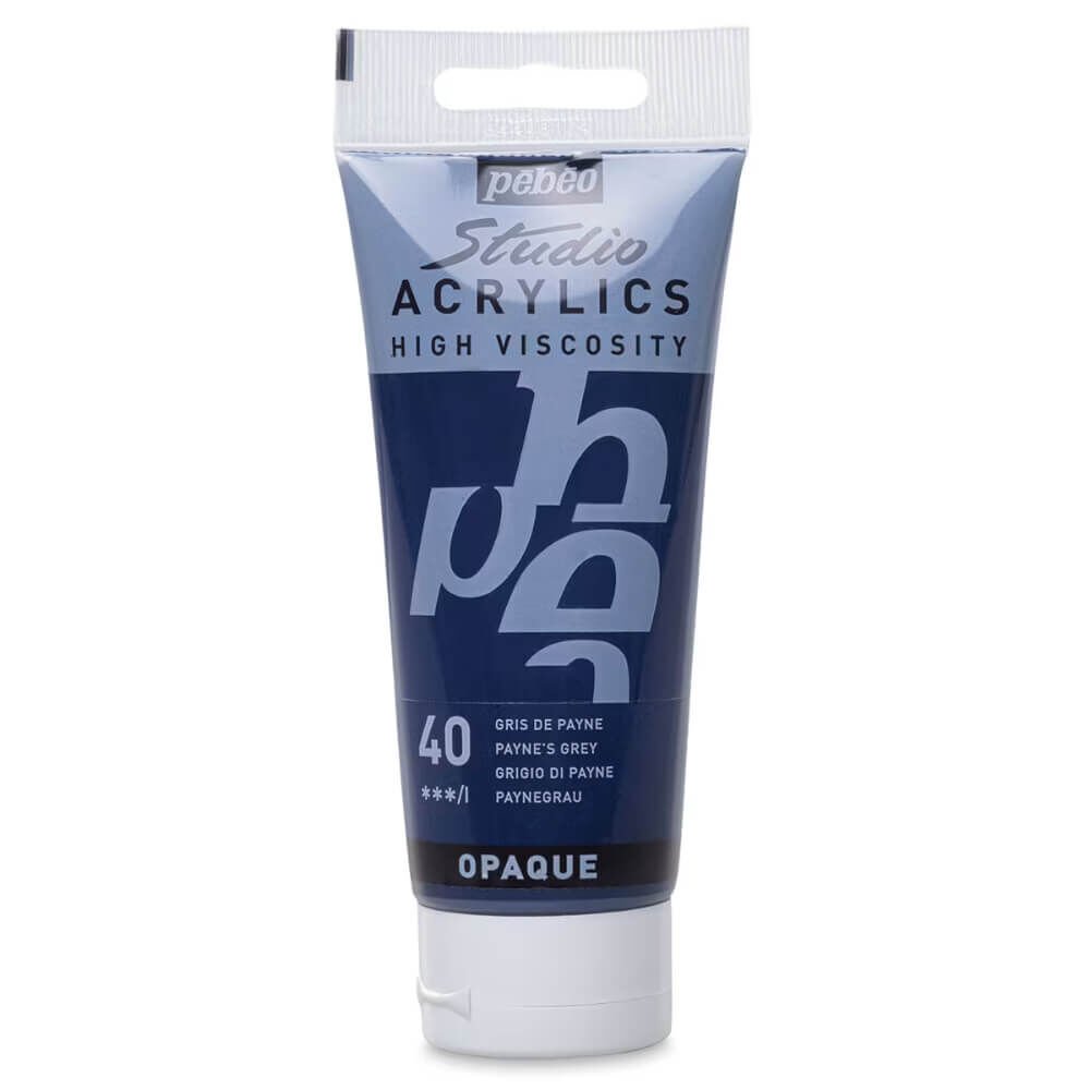 Pebeo Studio Yüksek Viskoziteli Akrilik Boya 100 ml Payne’s Grey 40