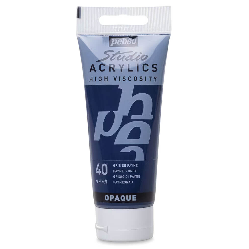 Pebeo Studio Yüksek Viskoziteli Akrilik Boya 100 ml Payne’s Grey 40