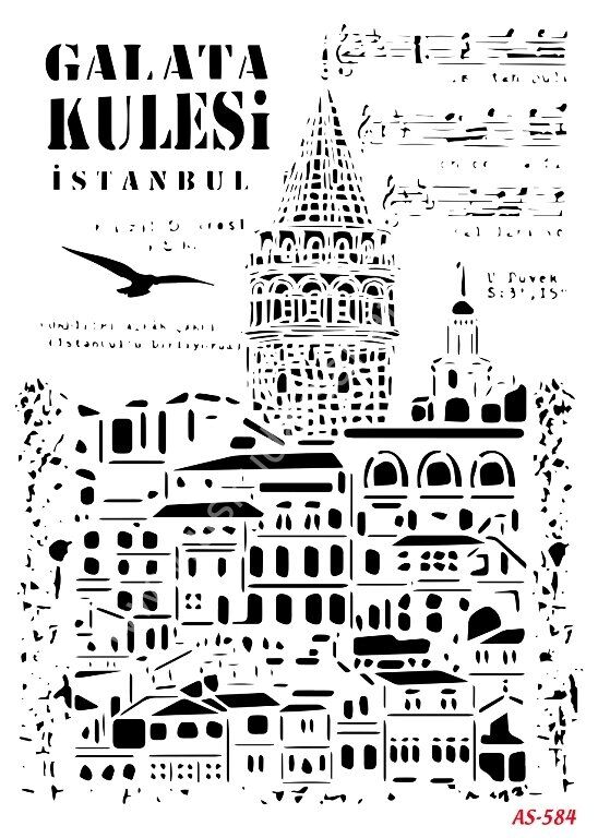 Cadence Stencil Şablon AS Serisi A4  AS584