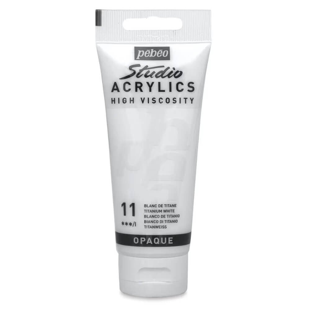 Pebeo Studio Yüksek Viskoziteli Akrilik Boya 100 ml Titanium White 11