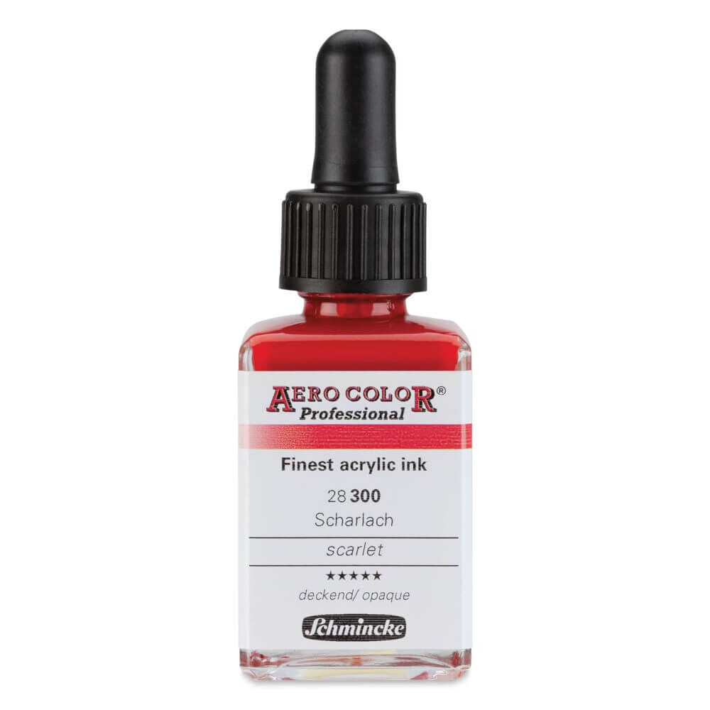 Schmincke Aero Color Profesyonel Akrilik Mürekkep 28 ml Scarlet 300