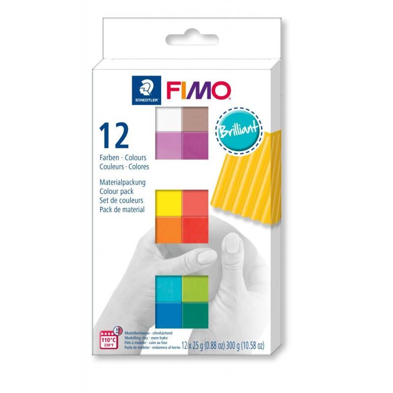 Fimo Modelleme Kili Canlı Renkler 12 li Set 12x25 gr - 8023C12-2