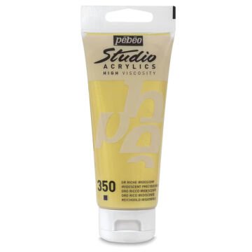 Pebeo Studio Yüksek Viskoziteli Metalik Akrilik Boya 100 ml Iridescent Precious Gold 350