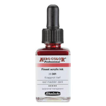 Schmincke Aero Color Profesyonel Akrilik Mürekkep 28 ml Red Madder Dark 301