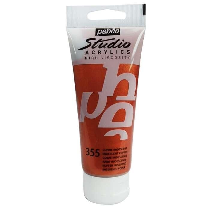 Pebeo Studio Akrilik Boya 100ml Tüp 355 Copper metallic