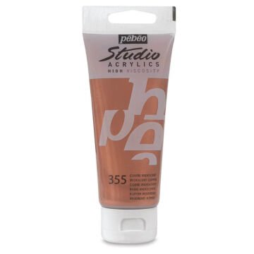 Pebeo Studio Yüksek Viskoziteli Metalik Akrilik Boya 100 ml Iridescent Copper 355