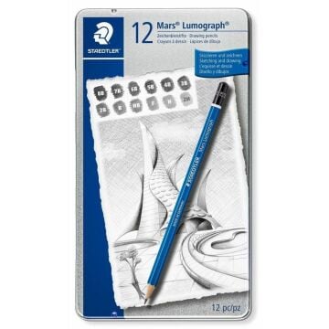 Staedtler Mars Lumograph  Karakalem 12'li Set G12-S