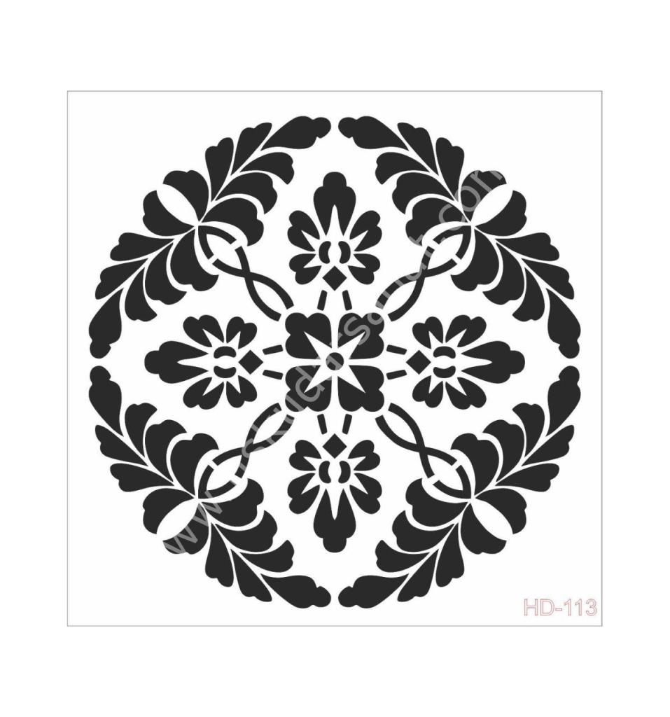 Cadence Home Decor Mobilya - Duvar Stencil 45x45cm HD-113