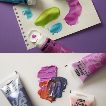 Pebeo Studio Yüksek Viskoziteli Metalik Akrilik Boya 100 ml Iridescent Violet Blue 356