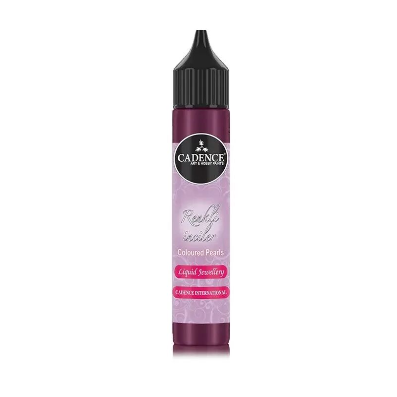 Cadence Renkli İnciler/Likit Mücevher 25ml 588 Metalik Antik Kırmızı