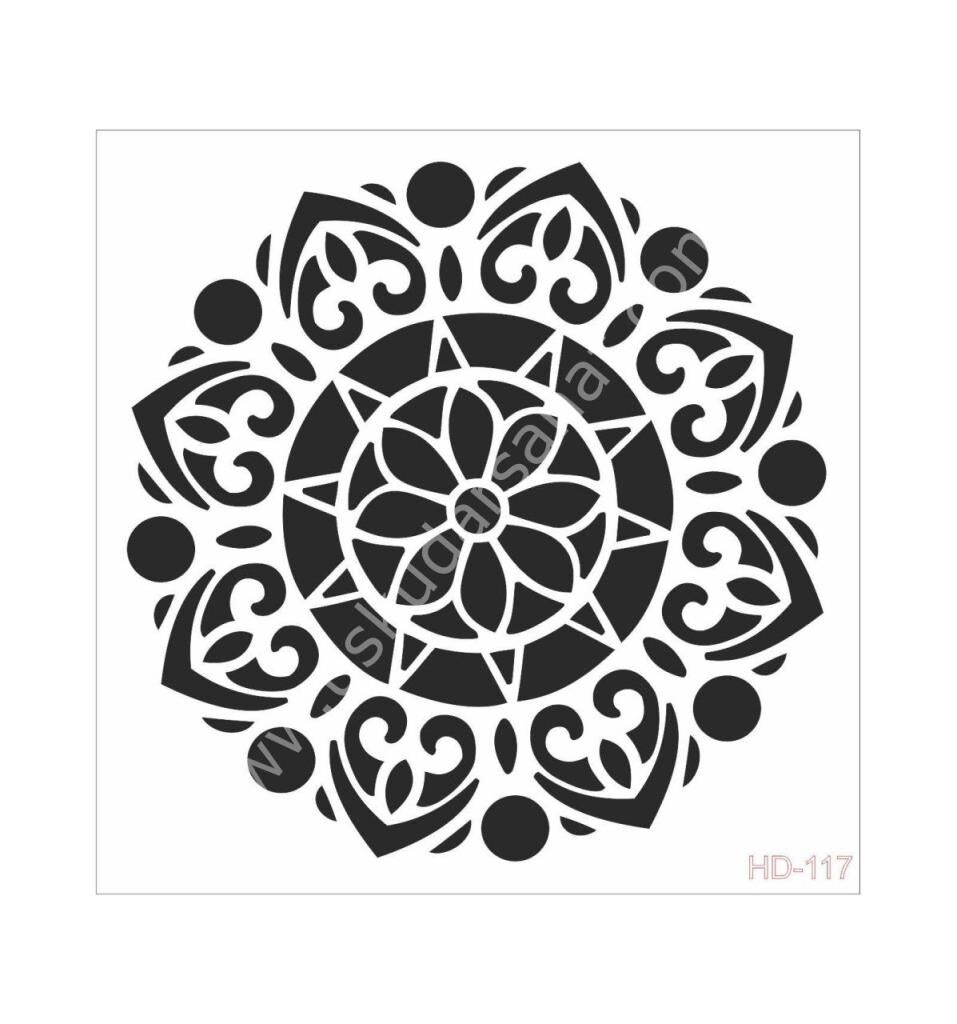 Cadence Home Decor Mobilya - Duvar Stencil 45x45cm HD-117