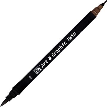 Zig Art & Graphic Twin Marker Çizim Kalemi 76 Vandyke Brown