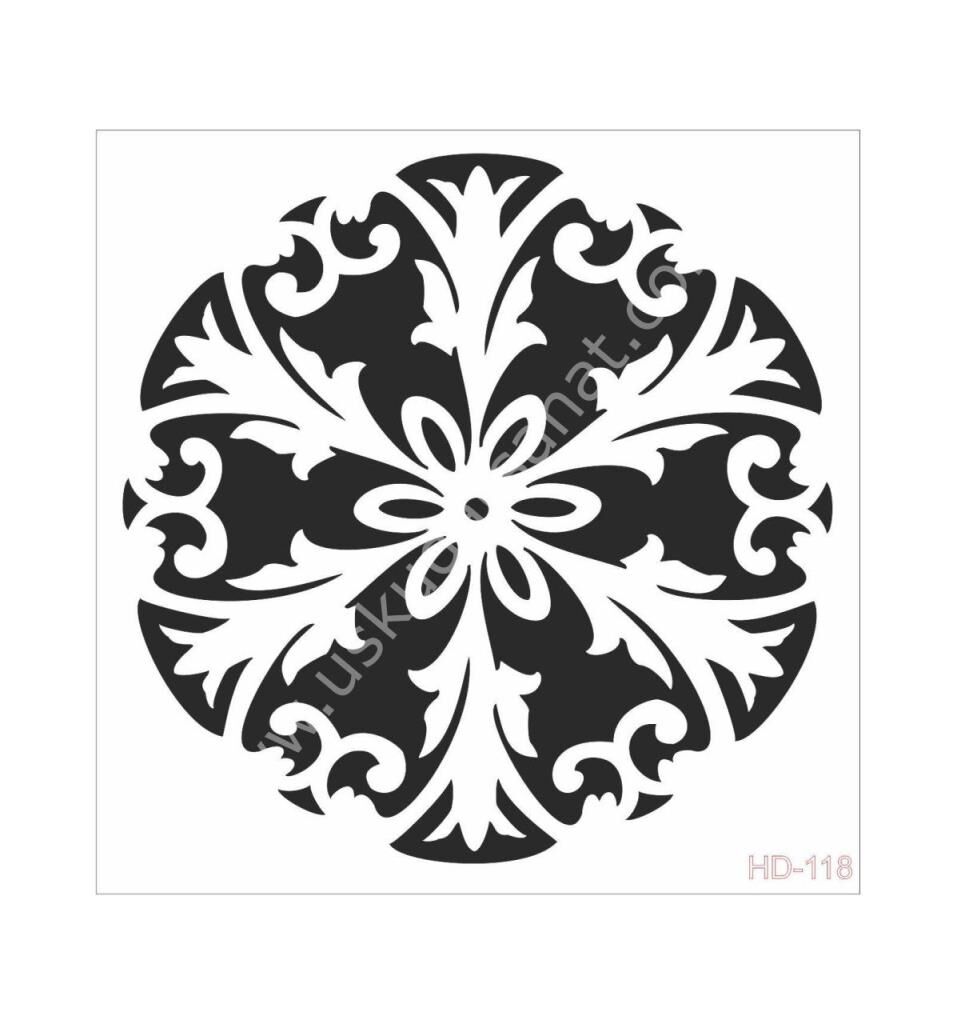 Cadence Home Decor Mobilya - Duvar Stencil 45x45cm HD-118