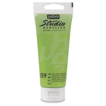 Pebeo Studio Yüksek Viskoziteli Metalik Akrilik Boya 100 ml Iridescent Green Yellow 359