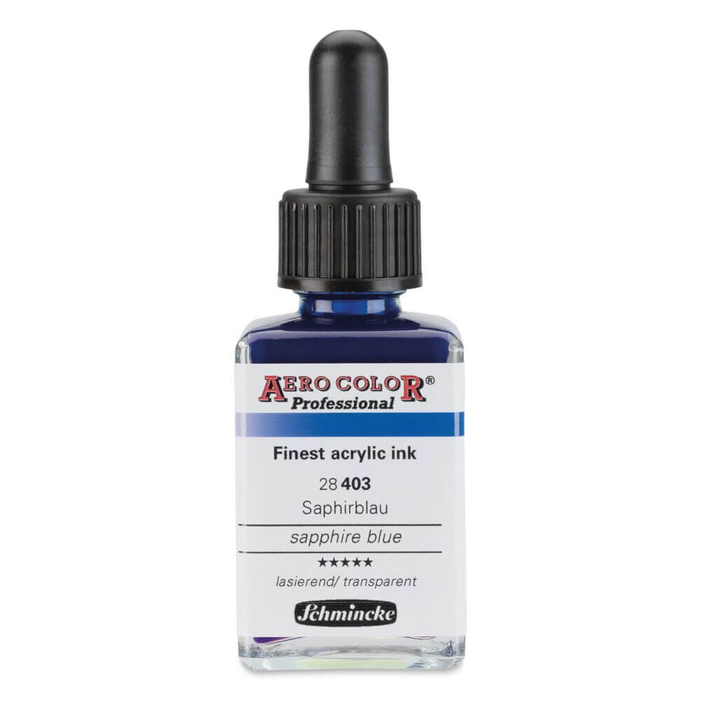 Schmincke Aero Color Profesyonel Akrilik Mürekkep 28 ml Sapphire Blue 403