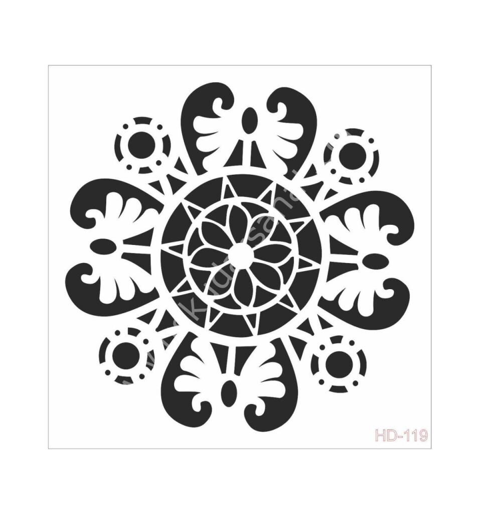 Cadence Home Decor Mobilya - Duvar Stencil 45x45cm HD-119