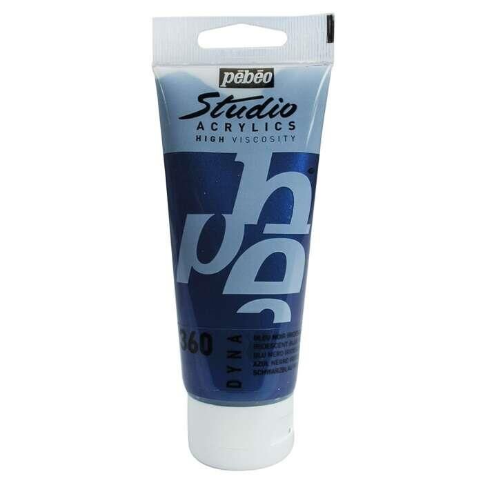 Pebeo Studio Akrilik Boya 100ml Tüp 360 Blue Black metallic