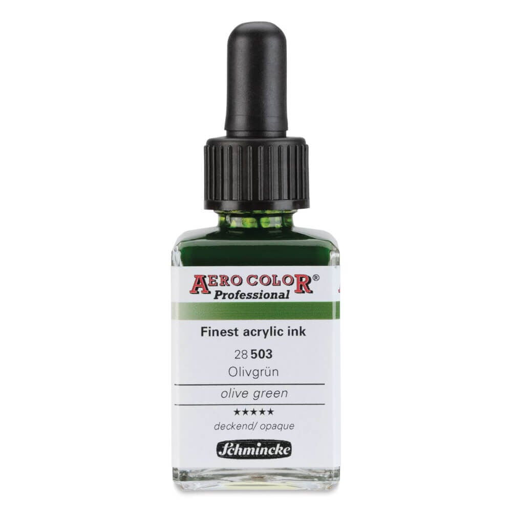 Schmincke Aero Color Profesyonel Akrilik Mürekkep 28 ml Olive Green 503