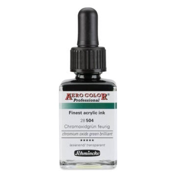 Schmincke Aero Color Profesyonel Akrilik Mürekkep 28 ml Chromium Oxide Green Brilliant 504