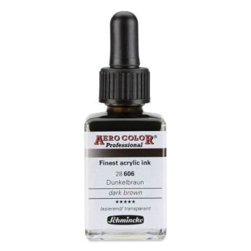 Schmincke Aero Color Profesyonel Akrilik Mürekkep 28 ml Dark Brown 606