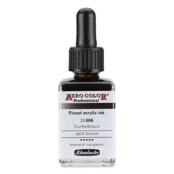 Schmincke Aero Color Profesyonel Akrilik Mürekkep 28 ml Dark Brown 606