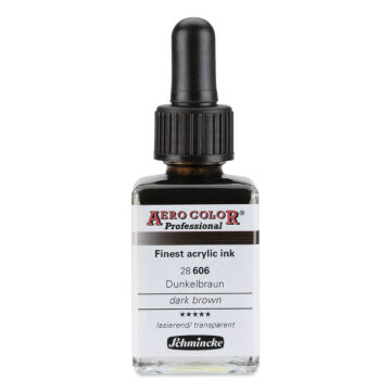 Schmincke Aero Color Profesyonel Akrilik Mürekkep 28 ml Dark Brown 606