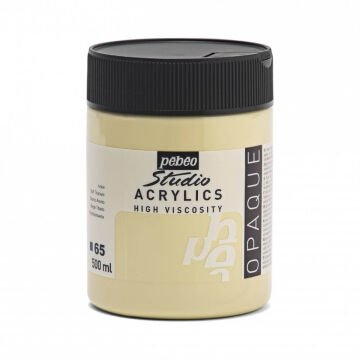 Pebeo Studio Yüksek Viskoziteli Akrilik Boya 500 ml Buff Titanium 65
